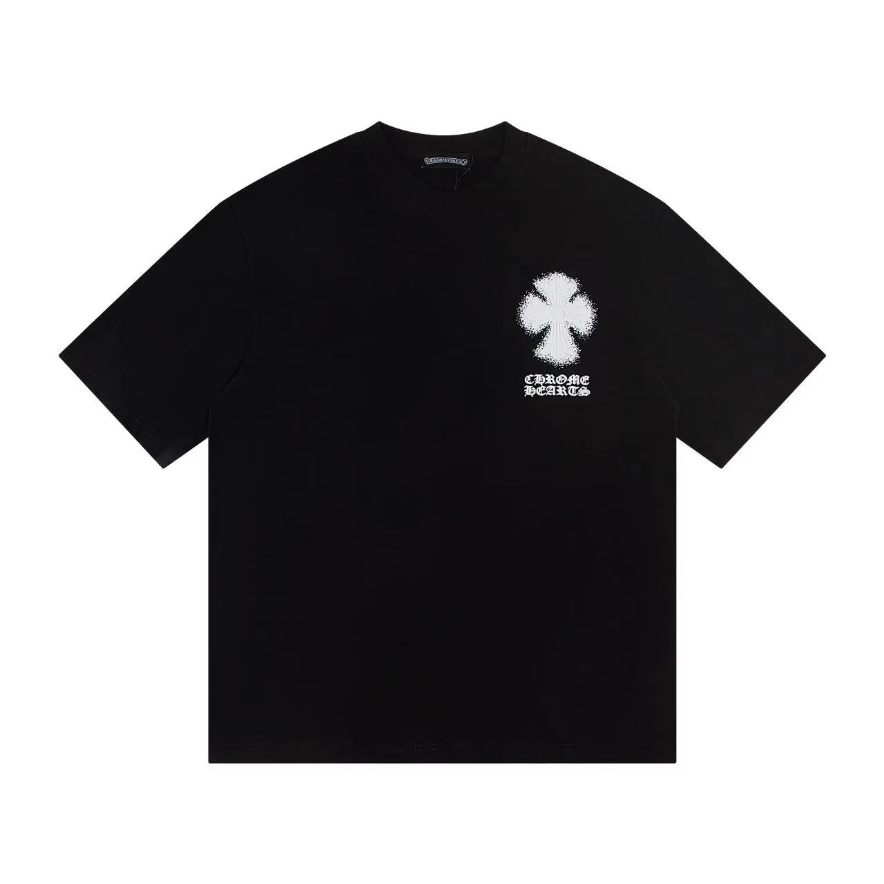 🅿️146 Style: 2025 new Croix Heart short-sleeved T-shirt Material: High version 300g double yarn combed cotton Size: S～XL Color: Black Style number: Z021